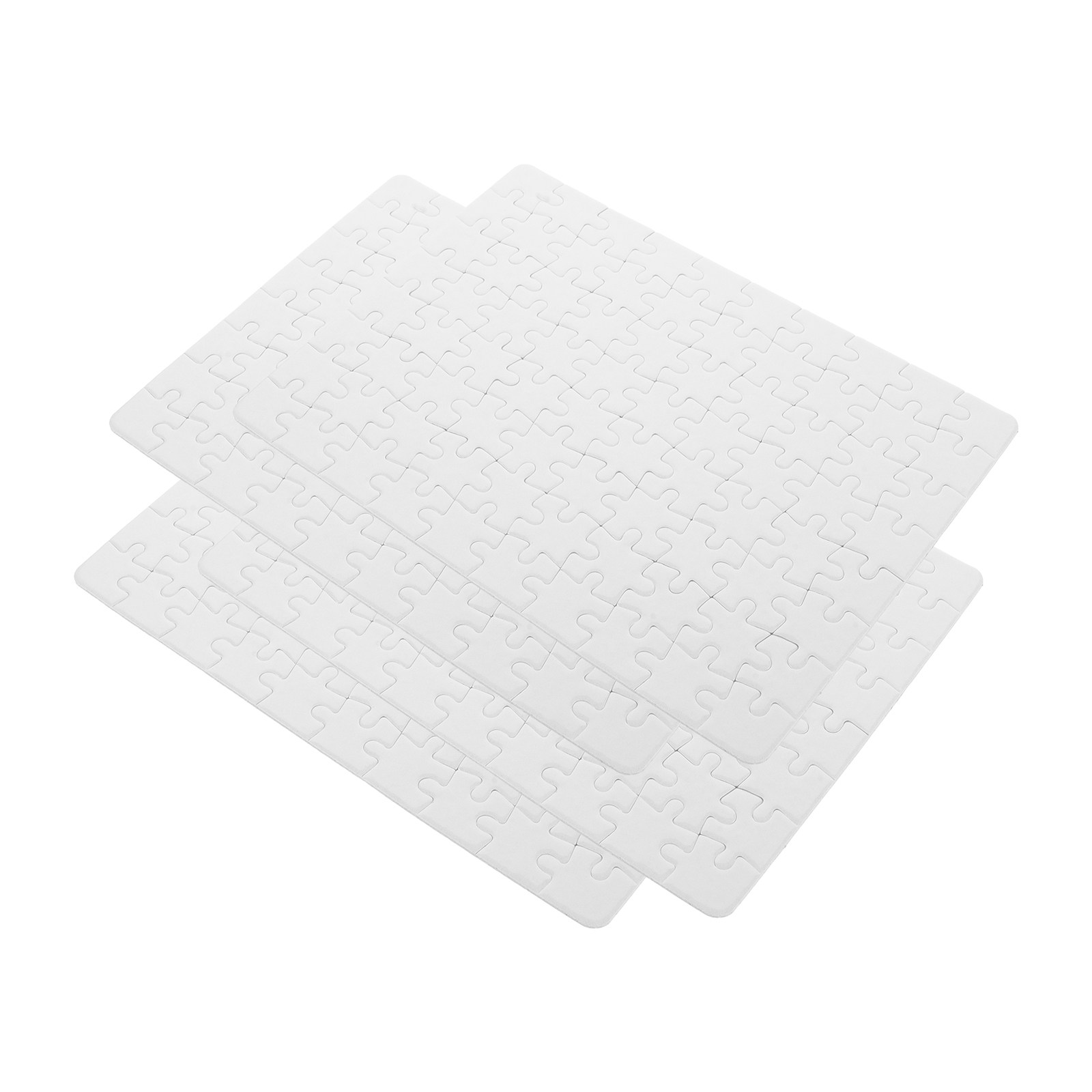 Puzzle Blank White - 4 arkusze pustych elementów do puzzli,